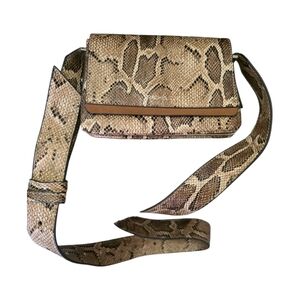 Rachel Zoe Faux Snake Print Crossbody Bag woth Dust Bag